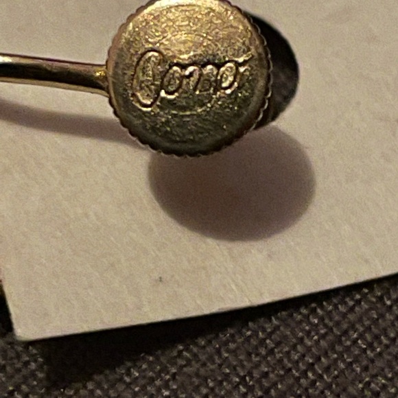 Vintage Coro Dangle Screw Back Earring Citirine /  Clear Rhinestone - Picture 4 of 5